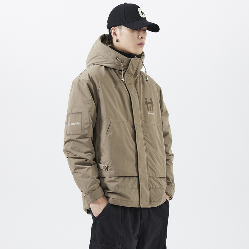 Hochwertige amerikanische Daunenjacke für Herren im Winter, trendige Marke, dick, mittellang, lockere Sport-Kapuzenjacke, lässiges Oberteil_voghion.com