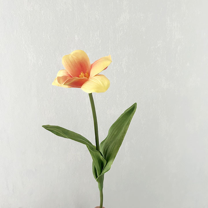 Venta al por mayor luz de lujo pu abierto gran flor tulipán boda hogar Decoración suave diseño novia con flor Accesorios