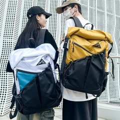双肩包高级感卷口时尚个性旅游休闲运动行李袋电脑背包大学生书包