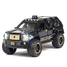 盒装 车致 仿真1:24吧顿战车合金战车模型儿童声光玩具车收藏车模