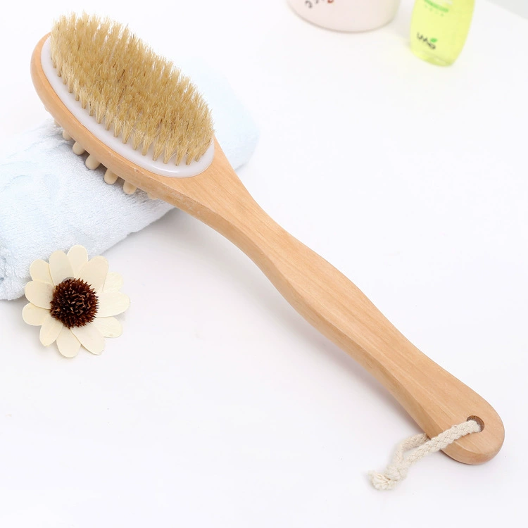 Amazon Cross-border Bristle Brush Massage, Bathing Brush Handburse Bath Brush Brush Round Bath Brush Brush Hemu Bath Brush