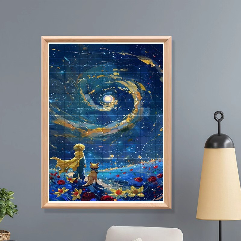 Solid Wood 1000-Piece Puzzle Photo Frame Wooden Frame 70X50 and 75X50 cm 1314-Piece Special Universal