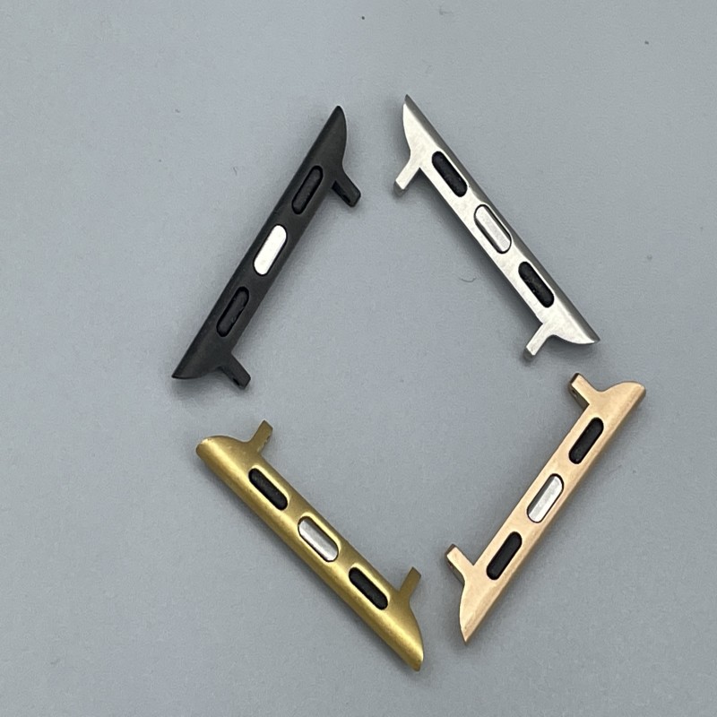 Suitable for Apple strap Apple watch watch connection metal stainless steel head grain raw ear connector
