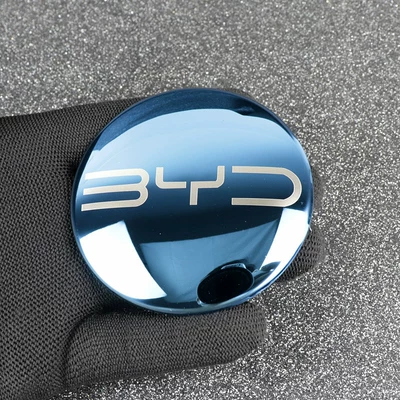 Hub cover | Hub Cover Decorative Sticker Black - byd-letter-style-mirror-sapphire-blue-4-pieces