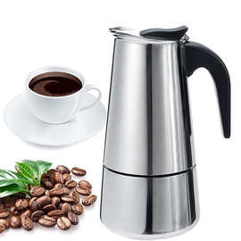 跨境不锈钢摩卡咖啡壶意式咖啡摩卡壶居家办公实用不锈钢咖啡壶