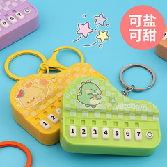 Creative Mini Piano Keychain Light-Up Handheld Music Electronic Keyboard Toy Bag Accessory Supermarket Grab Machine Hanger Ornament