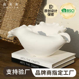 手工陶瓷摆件果盘傲美斯Omaysn跨境陶瓷制作盘子客厅家居装饰品