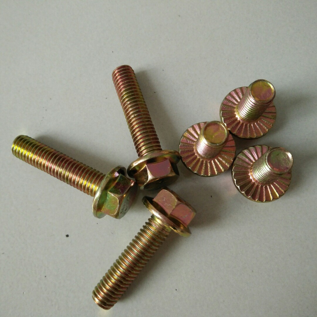 法兰面六角螺栓 法兰栓 M6*12-M6*30