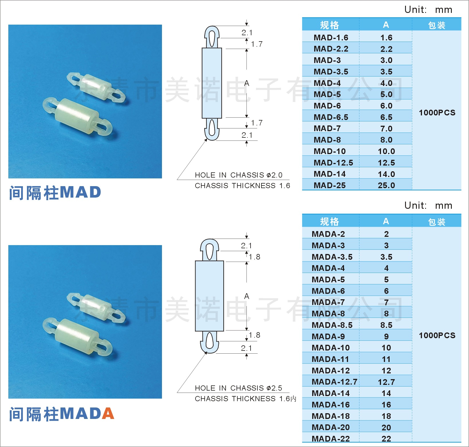 间隔柱MADA MAD水印