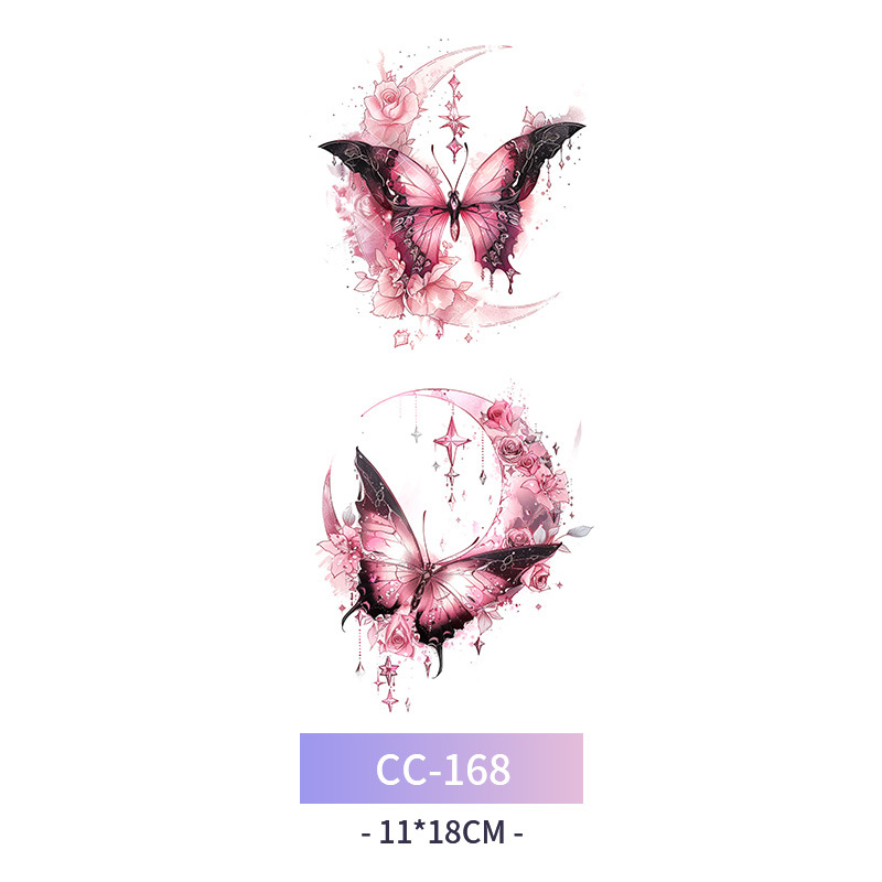 Transfronterizo en stock al por mayor de halloween colorido mariposa tatuaje pegatinas simulación sangrienta cicatriz pegatinas divertidas pegatinas impermeables