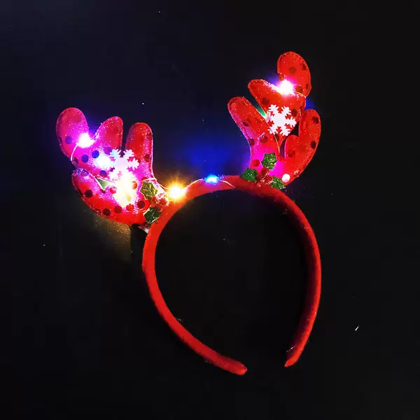 Red antlers ear hoop