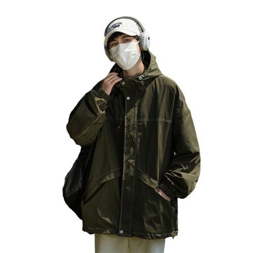 Mountain outdoor jacket men's new autumn hooded jacket windproof and waterproof mountaineering jacket casual jacket men's trend