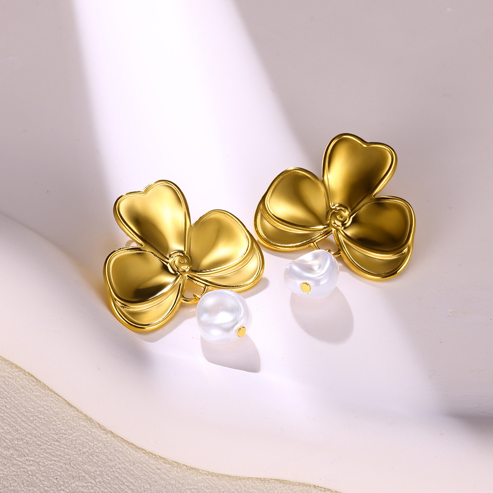 13g Weight 0.03µm-0.05µm Gold Plating Thickness PVD Coated Gold Plating Process 304 Stainless Steel Ear Needle Material Real Gold Plated Plating Material Stone-Free Inlay Material Ear Studs Classification 18K Gold Plating Color 1 Pair Quantity Daily Occasion 304 Stainless Steel Material Shamrock, Flower Pattern Women's Gender Vintage Style Style Waterproof Non Tarnish Craft PVD Coated Real Gold Plated 18K Gold Shamrock Flower 304 Stainless Steel Vintage Style Waterproof Non Tarnish Ear Studs 25