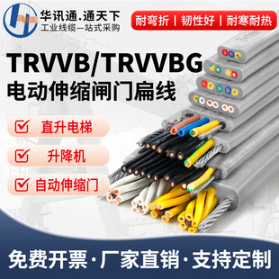 TVVB電梯隨行扁平高柔電纜3 4 5 6 7 8芯行車扁線電動伸縮門專用