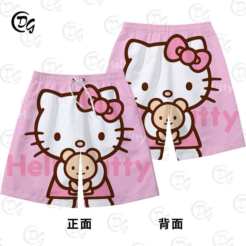Hello Kt Hot-Selling Hello Kitty Shorts for Men and Women, Summer Ins-Style Casual Shorts, Hello Kitty Hot Pants