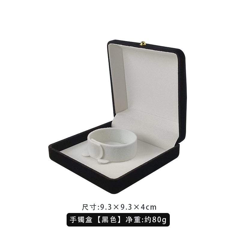 Caja de joyería de floquete caja de embalaje anillo pendientes brazalete colgante caja de joyería caja de regalo personalizada