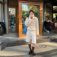 清仓不退不换2023秋冬小香风直筒休闲裤阔腿高腰五分裤女83893