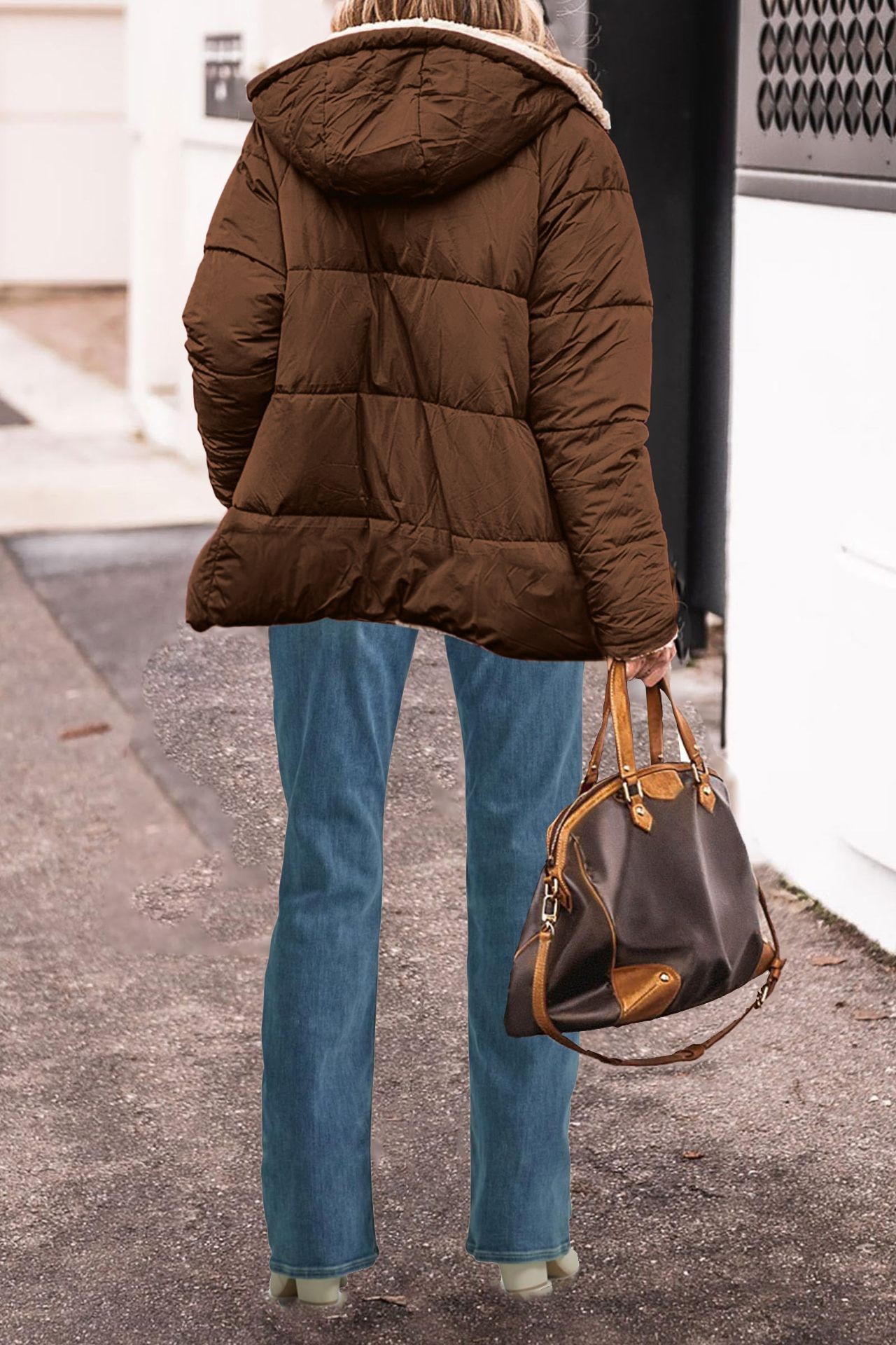 Women's Cotton Coat Hooded Reversible Slim Fit Jacket For Winter_voghion.com
