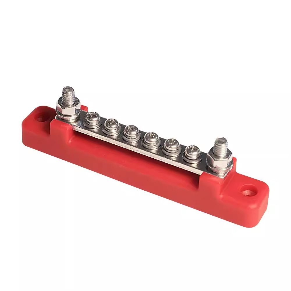 Rv Yacht 6-Way Busbar 48V 150A Copper Busbar Terminal Dust Cover Waterproof Marine Equipment