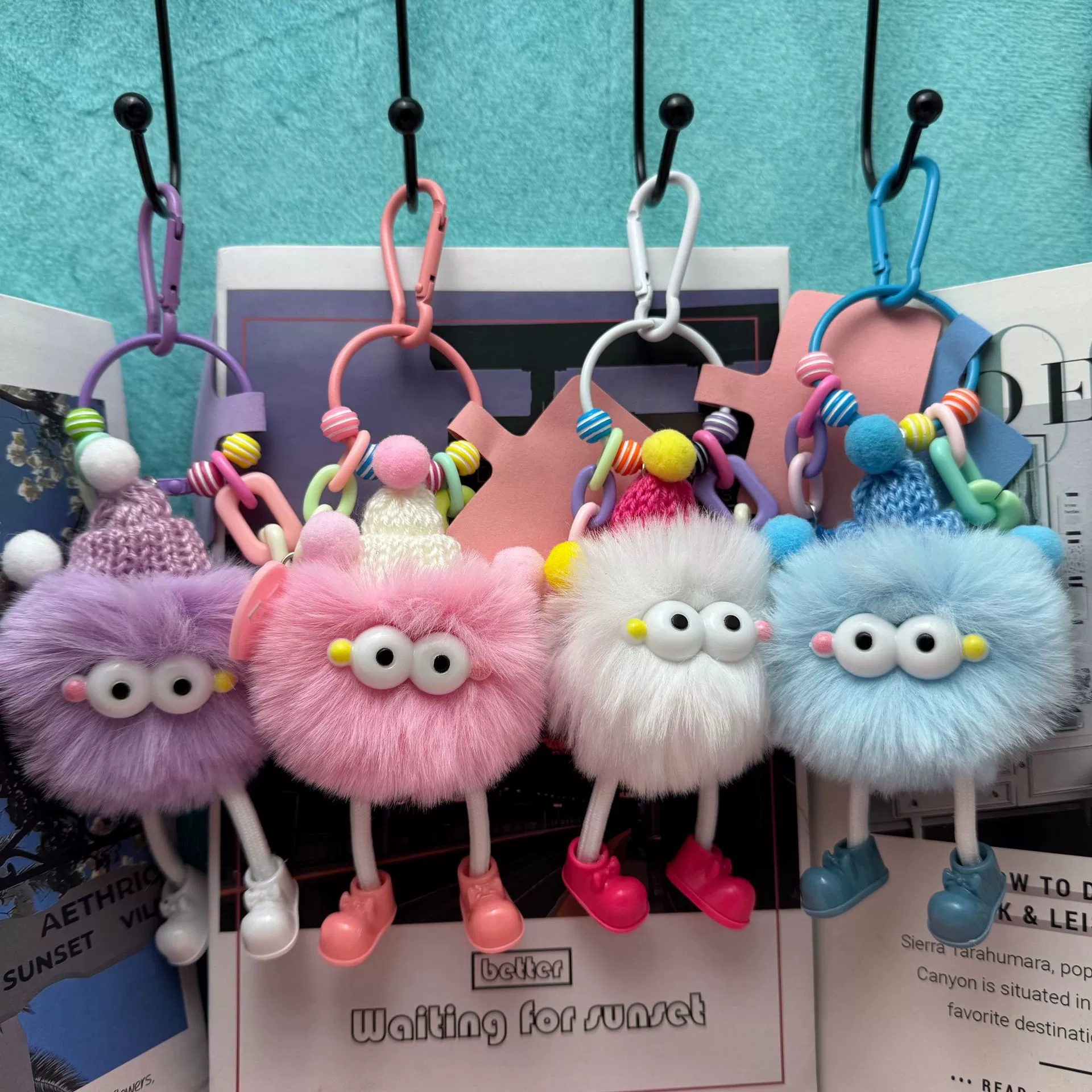 Трансграничный шерстяной шар эльф обувь и цветы креативный мультфильм плюшевые куклы длинные ноги маленькие монстры декоративные школьные сумки подвесные брелки