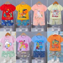 阿里巴巴地摊货源网男女童装短袖套装 外贸厂家便宜衣服批发1-5元