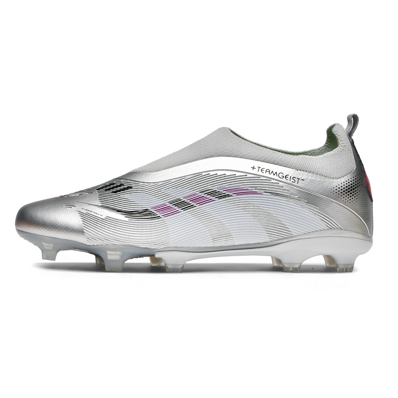 2025 zapatos de fútbol nuevos jóvenes hombres y mujeres antideslizantes moda transfronteriza AG clavos largos de césped de fábrica de estudiantes