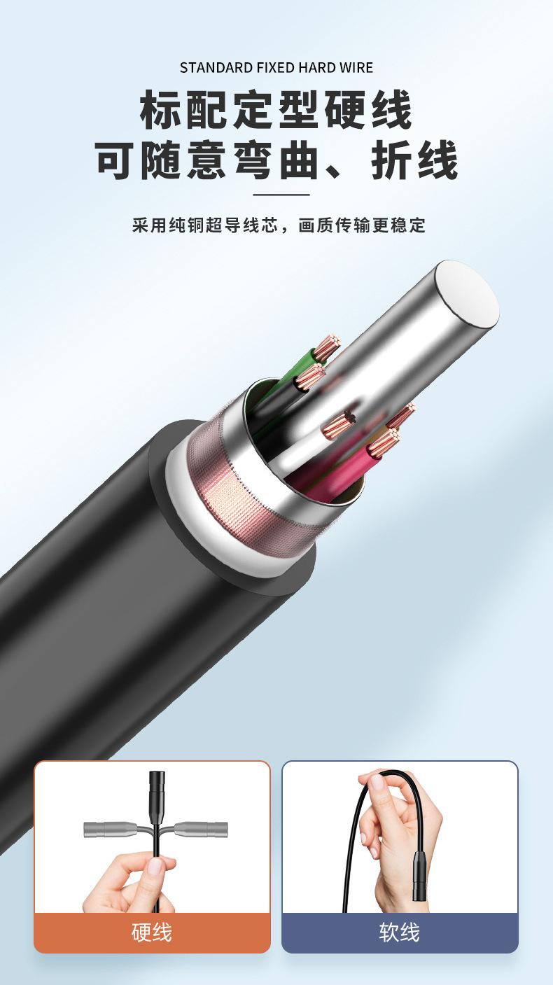 Endoscope Industrial Inspection Automotive Machinery Home Appliance Pipe Inspection Support Apple Android Smartphone Camera
