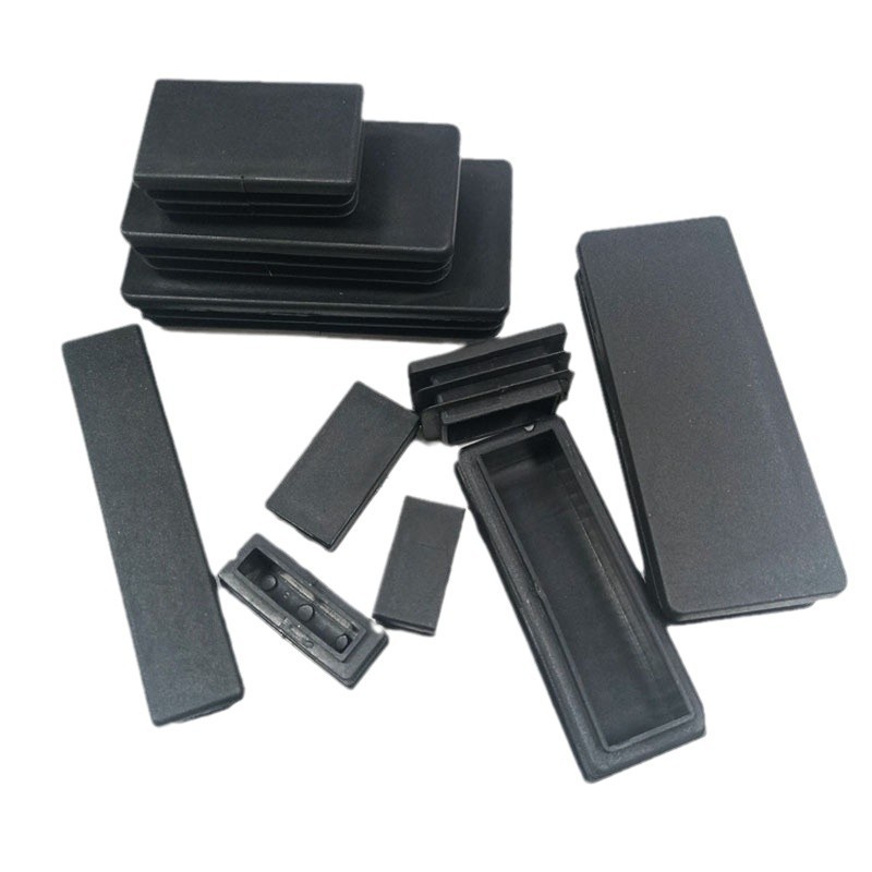 Tapón cuadrado para tubo de acero inoxidable, tapón rectangular para estante de mesa y silla, tapón para tubo hueco, tapón de goma, tapón cuadrado de plástico, tapa final.
