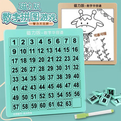 Digital Huarong Dao Ultimate Brain: Nine-Room Magnetic Sliding Puzzle for Children's Logical Thinking Training and Brain Teaser Game