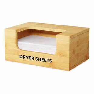 Bamboo Clothes Drying Tablets Box Drying Tablets Dispenser Container Storage Box for Laundry Room Decor Farmhouse Country Style