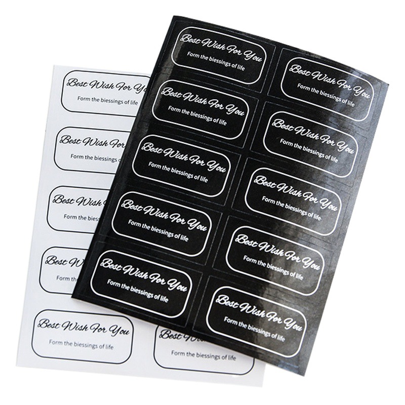 Floral al por mayor pegatinas de embalaje floral ramo decoración pegatinas caja de regalo florista materiales pegatinas adhesivas ingleses