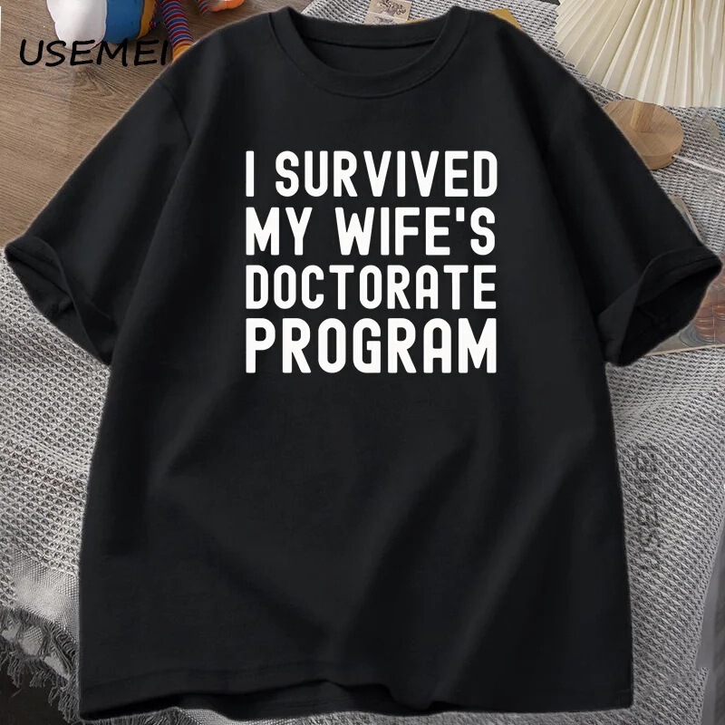 Pure Cotton Short-Sleeved T-Shirt for Men, "I'M Fine, Dr.," "I'M a Phd," "Interesting Project," "Graduation Gift," "Doctor."