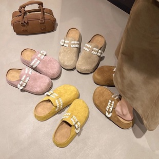 Women's Open-Toe Clogs for Outdoor Wear, 2025 Spring New Trendy Retro Fashion Casual Small-Sized Thick-Soled Birkenstock Shoes