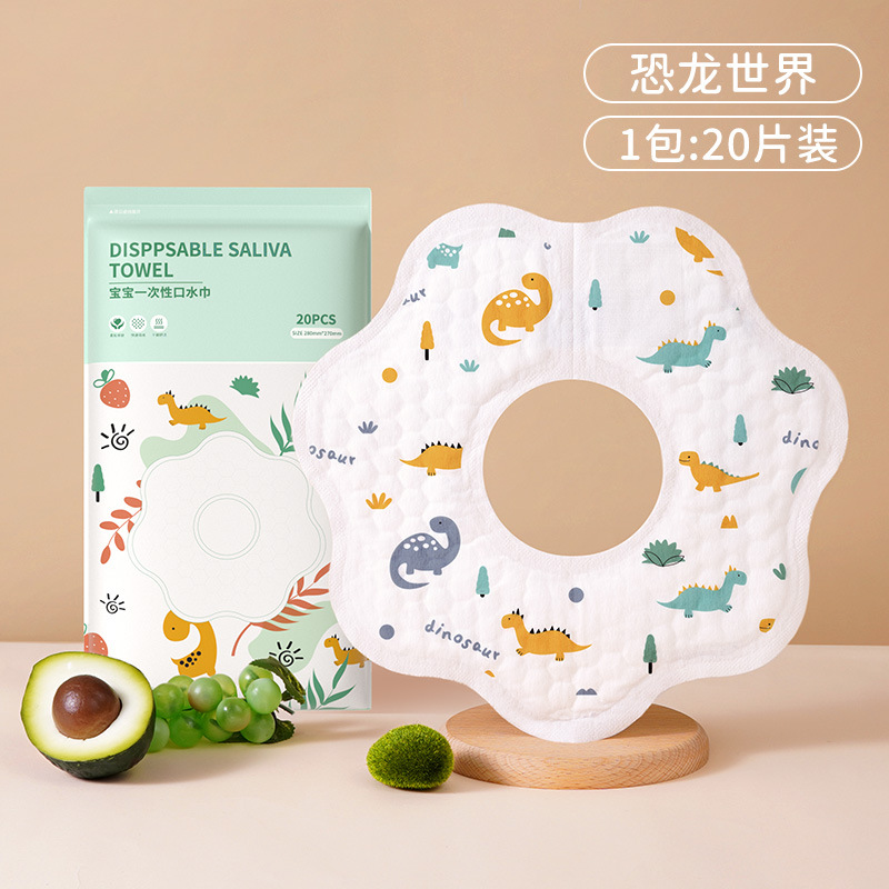Niños desechables babero bebé más tamaño bebé comiendo paño babero impermeable empaquetado individualmente al por mayor