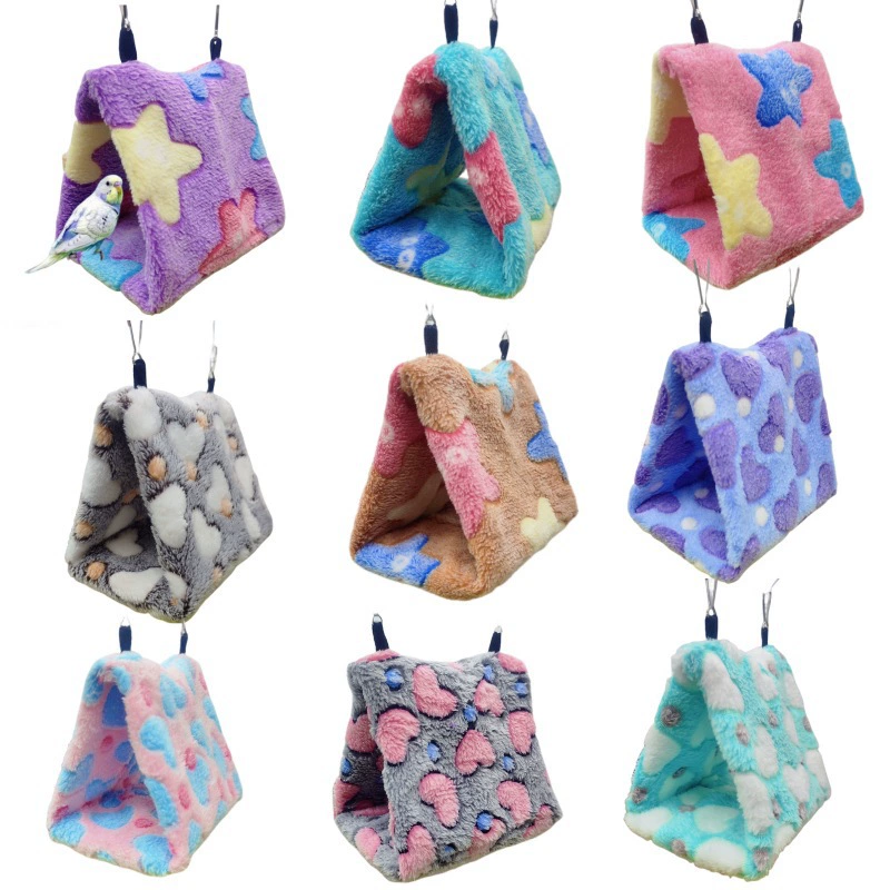 Треугольное фланелетное гнездо для птиц, брат Ба, зимнее Птичье гнездо, домашнее животное, теплое хлопковое гнездо, клетка для птиц, принадлежности для попугаев