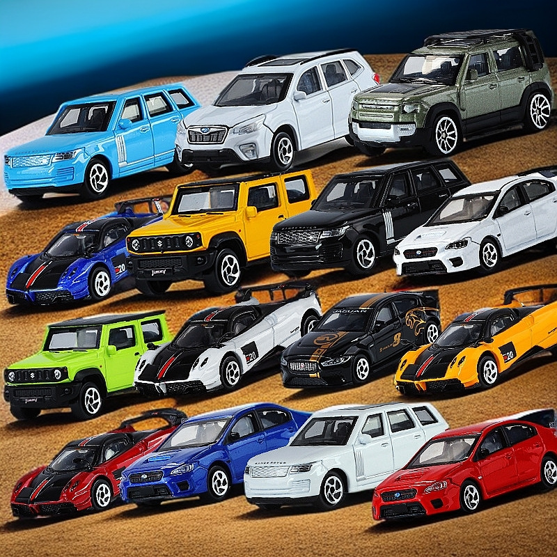 Qiyi 1/64 Alloy Car Model Shock Absorber Artificial Off-Road Vehicle Land Rover Range Rover Jimny Subaru Sti