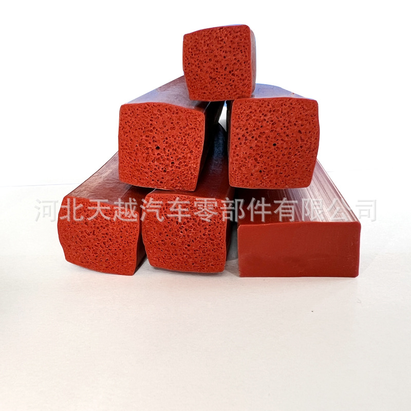 硅胶发泡平板密封条 耐高温发泡密封条 硅胶方形发泡海绵条