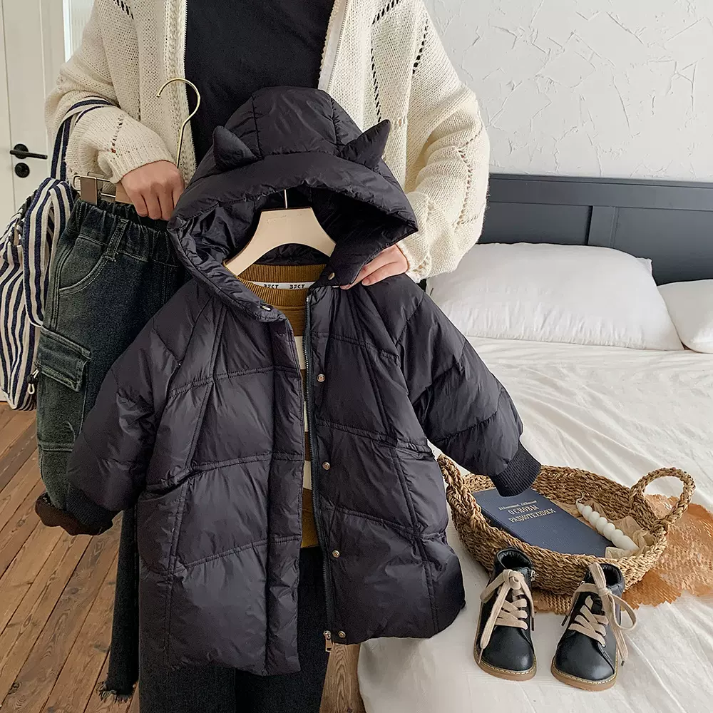 【清仓特价不退不换】木野冬季男童羽绒服中长款加厚保暖儿童外套