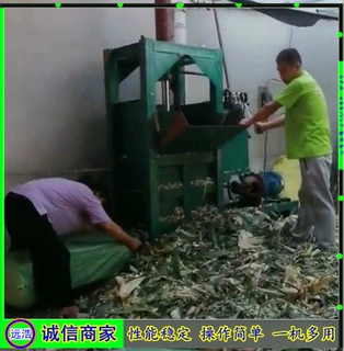 双开门服装液压打包机 半自动中药牧草打包机 铁丝油漆桶打包机