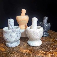 天然石材捣蒜神器老式手动蒜臼子蒜泥器研磨器多花色多功能实用