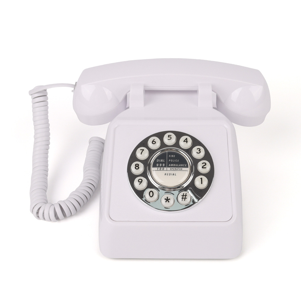 Teléfono retro transfronterizo, teléfono de botón, teléfono fijo, para habitación de huéspedes, oficina, teléfono móvil para el hogar, hotel, estilo antiguo