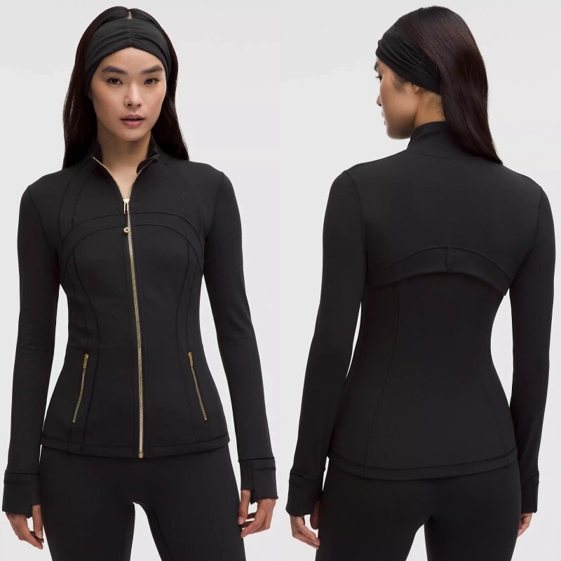 Slim-Fitting, Slimming, Stand-Up Collar Yoga Wear, Breathable, Waist-Slimming, High-Elastic Sports Fitness Jacket for Women