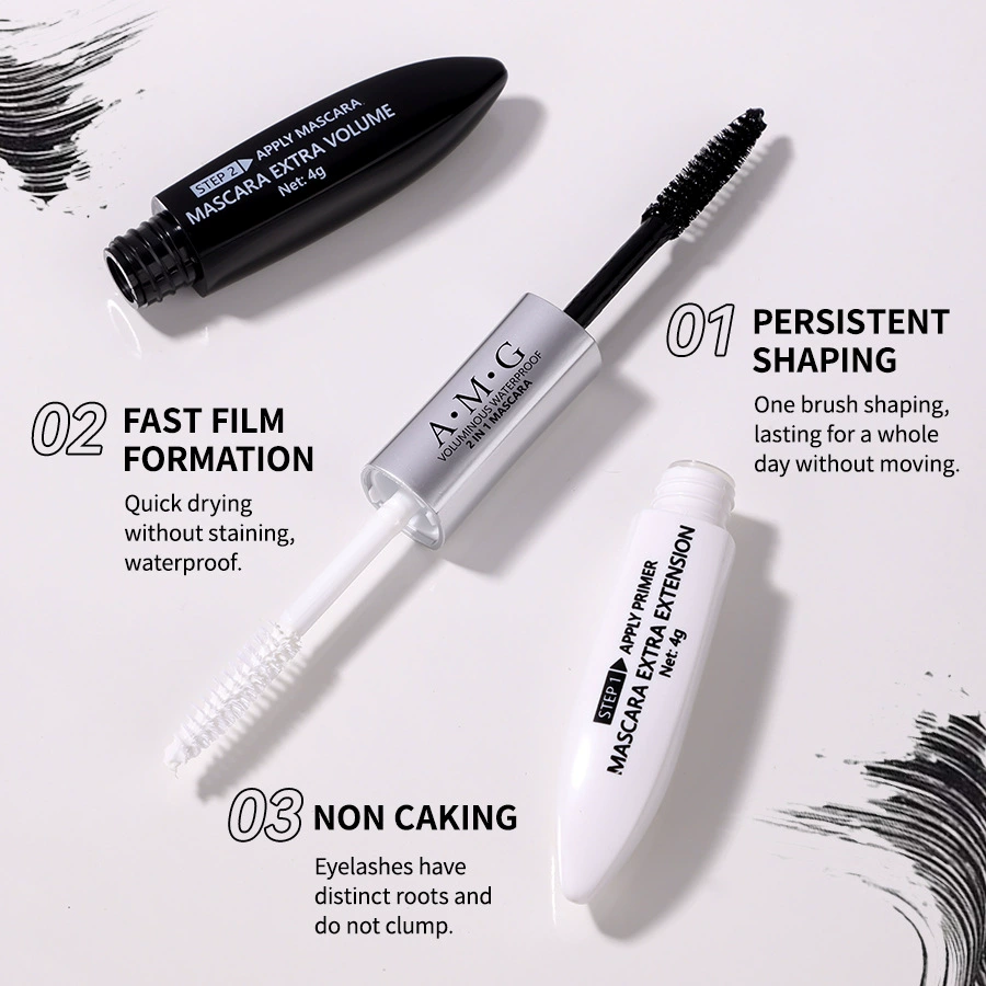(Cross-border trading), double-sided lengthening dense mascara, long-term effect, styling, no smudge