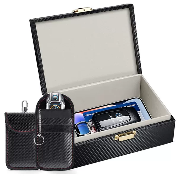 New foreign trade large size mobile phone signal shielding anti-radiation GPS positioning box car shielding key box RFID