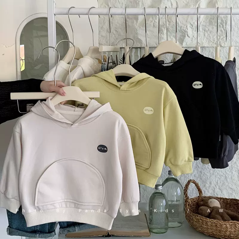 韩版童装男童连帽印花卫衣外套2025春秋新款宝宝儿童针织上衣潮范