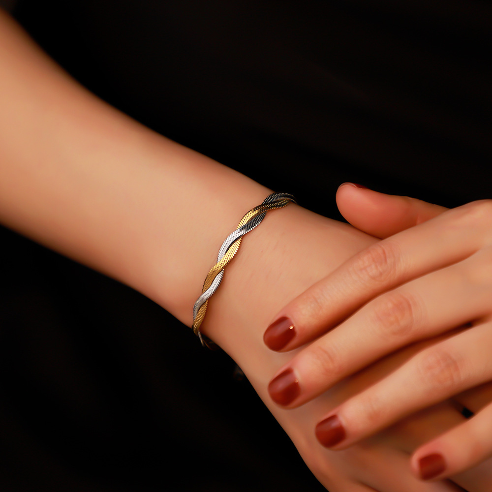 6g Weight Bracelets, Necklace Classification 1 Piece Quantity Daily Occasion Stainless Steel Material Geometric Pattern Unisex Gender Plating Design IG Style Style Stainless Steel IG Style Geometric Plating Bracelets Necklace 无