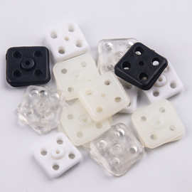 厂家直供透明白色黑色暗扣方形全透明按扣子母扣隐形纽扣手缝扣