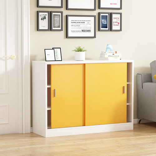 444Z wholesale solid wood sliding door balcony cabinet bay window cabinet base cabinet low cabinet shoe cabinet sliding door storage cabinet storage organizer
