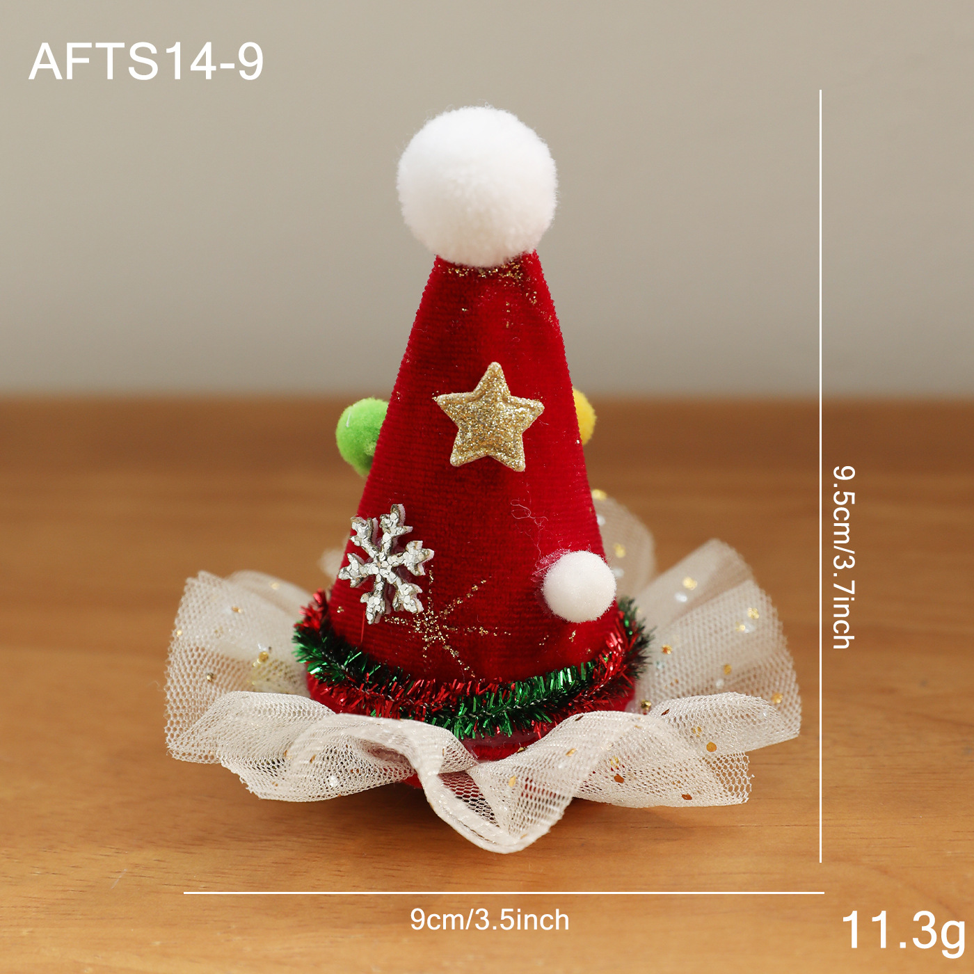 Joyas para la cabeza de Navidad arco clip de pelo sombrero clip de malla roja cuerno de ciervo para adultos pequeños regalos clip de pelo adornamiento para el pelo