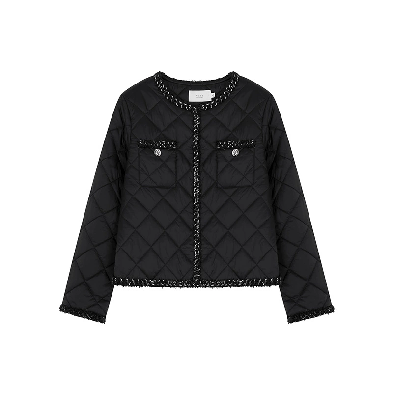 Короткая зимняя модная теплая пуховик в стиле Chanel, стиль 2023, корейский стиль